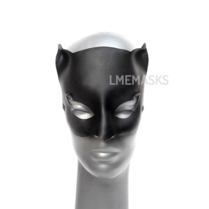 Catwoman Leather Mask Black Super Hero Halloween Sexy | Etsy