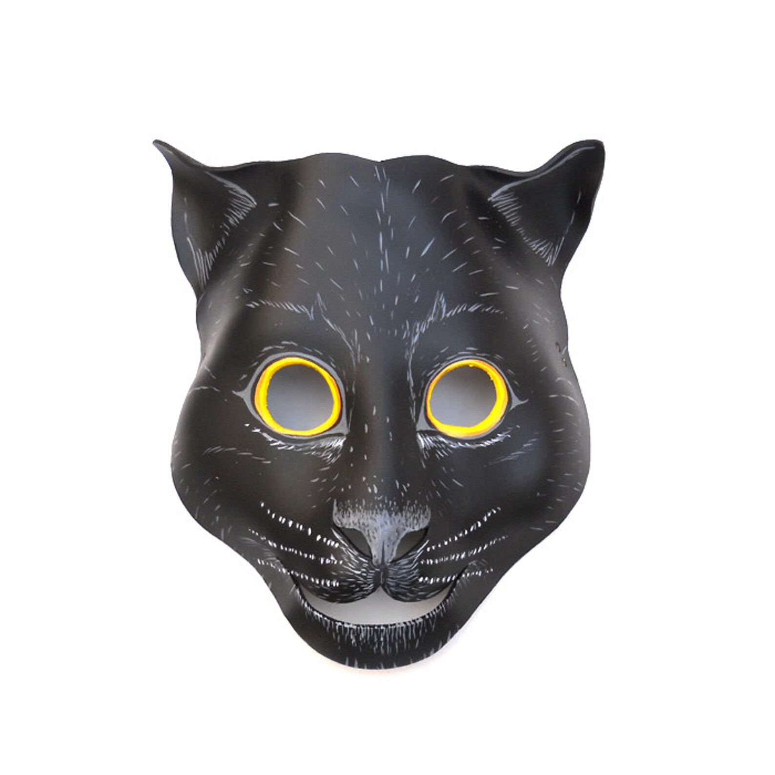 Cat Black Halloween Masks Leather Mask Cheshire Cat Feline Etsy