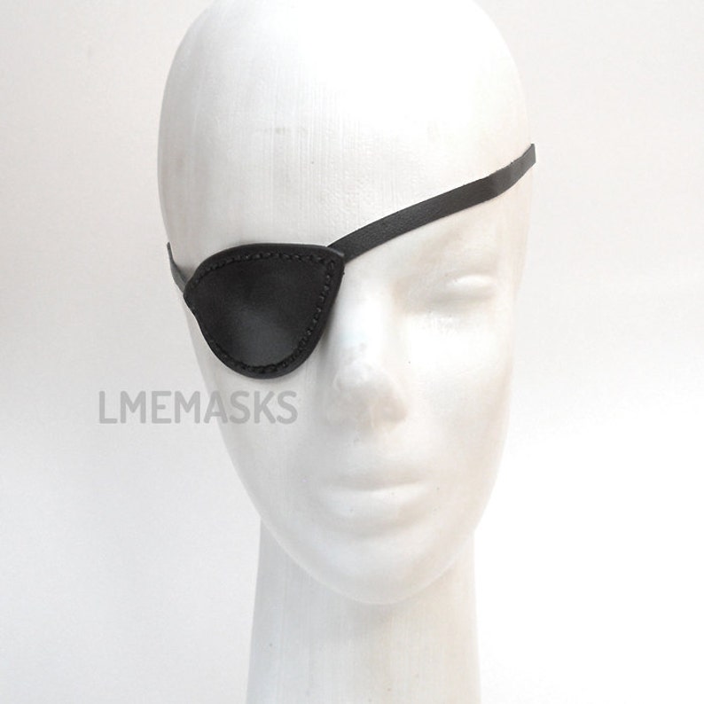 Black Leather Eye Patch Eyepatch Slade Wilson Deathstroke Etsy