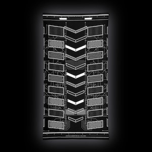 Vector Spine Rave Neck Gaiter, Festival Face Cover, EDM Clothing, Techwear, Psytrance, Cyberpunk