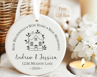 Housewarming Gift for New Home Ornament For First Home Christmas Ornament Personalized Real Estate Gift Custom New House Present