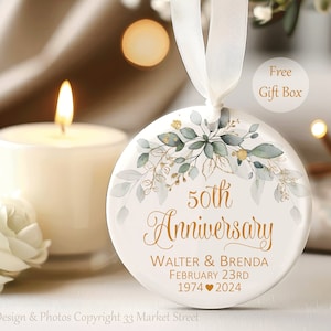 Personalized Anniversary Gift - Wedding Gift for Couple - Anniversary Gift For Her - 1st Anniversary Gift - Anniversary Ornament