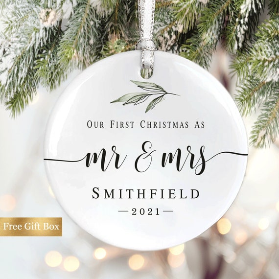 First Christmas As Mr And Mrs Ornament 