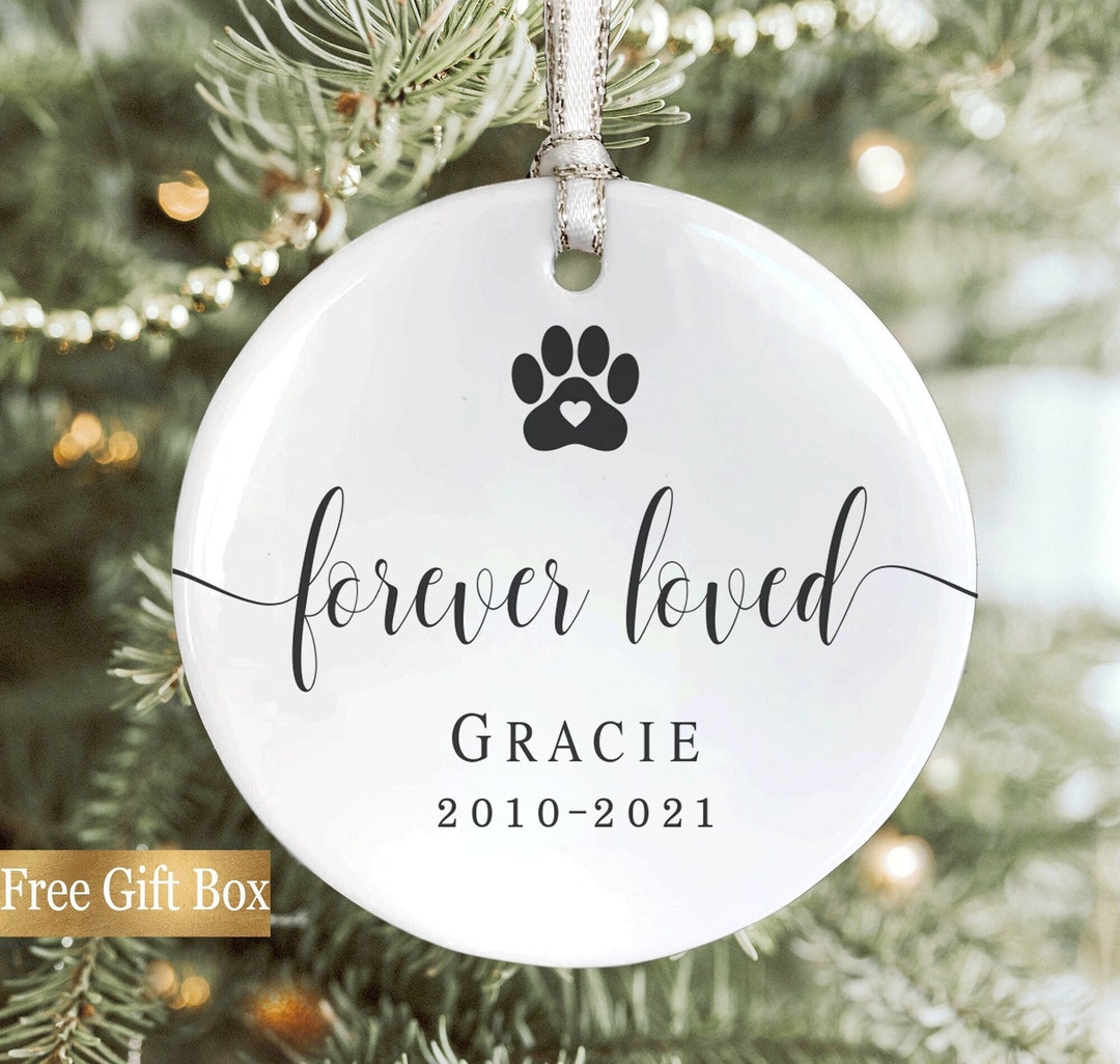 Personalized Pet Memorial Ornament, Memorial Gift for Loss of Dog or ...