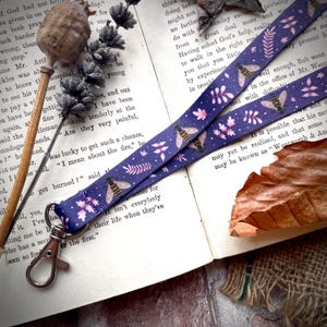 Bee Lanyard Insect Design | Cute Lanyard | Witch Lanyard | Bee Art | Moth Stationery | Bee Print | Woodland Art | Bee Gift | Bee Lover
