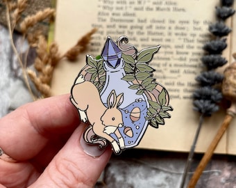 Rabbit Enamel Pin | Cute Rabbit | Rabbit Gifts | Witchy Enamel Pin | Rabbit Lover | Witchy Pin | Woodland Pin | Spooky Pin | Woodland Gifts