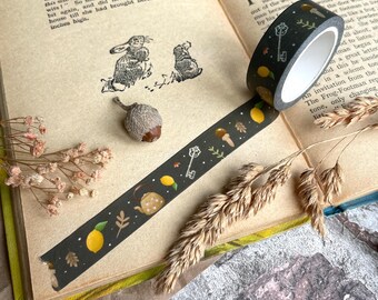 Lemon Washi Tape | Art Journal | Bullet Journal | Abstract Washi Tape | Lemon Stationery | Journal Supplies | Journalling Gift | Washi Gift