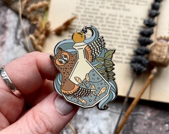 Owl Enamel Pin | Cute Owl | Owl Gifts | Witchy Enamel Pin | Owl Lover | Witchy Pin | Woodland Pin | Spooky Pin | Woodland Gifts | Owl Art