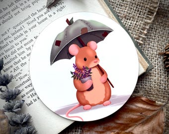 Mouse Coaster | Mouse Gift | Home Accessories | Mouse House | Whimsical Home | Mice Lover | House Warming | Woodland Coaster | Mice Gifts