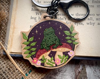 Frog Keychain | Frog Key Ring | Frog Gift | Whimsical Gift | Home Accessories | Frog Lover | Woodland Keychain | Woodland Gift | Frog Home