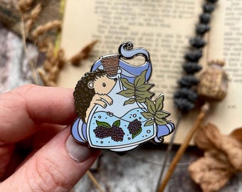 Hedgehog Enamel Pin | Cute Hedgehog | Hedgehog Gifts | Witchy Enamel Pin | Hedgehog Lover | Witchy Pin | Woodland Pin | Woodland Gifts
