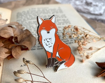 Fox Enamel Pin | Woodland Pin | Cute Fox | Fox Gifts | Cottagecore Enamel Pin | Forest Enamel Pin | Fox Lover | Fox Art | Woodland Gift