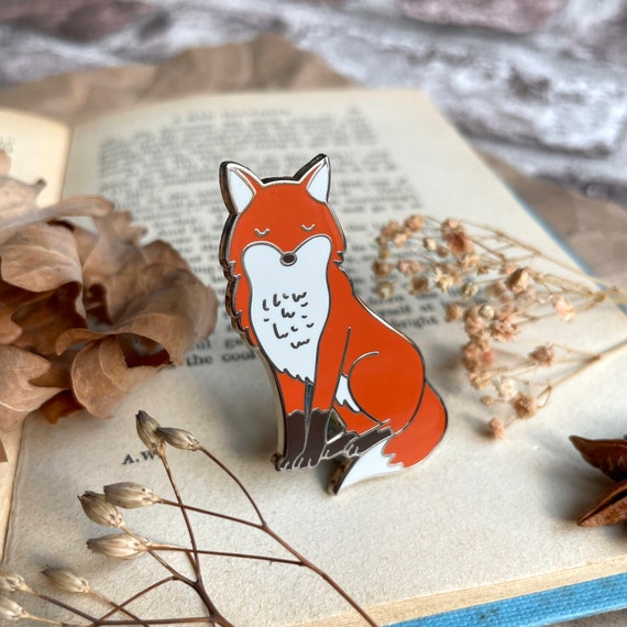 Fox Enamel Pin Woodland Pin Cute Fox Fox Gifts Cottagecore Enamel Pin  Forest Enamel Pin Fox Lover Fox Art Woodland Gift 