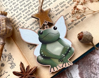 Fairy Frog Christmas Tree Ornament | Christmas Decoration | Frog Ornament | Frog Decoration | Frog Lover | Gift For Frog Lover | Fairy Lover