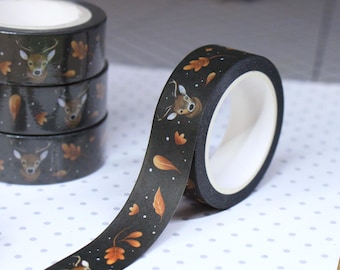 Stag Washi Tape | Art Journal | Bullet Journal | Woodland Washi Tape | Stag Stationery | Stag Print | Stag Gift | Stag Stickers | Deer Lover