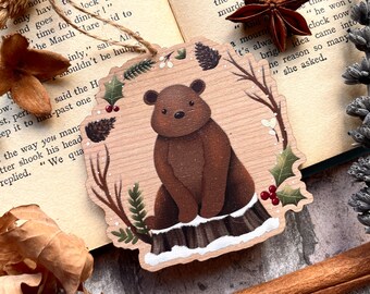 Bear Woodland Christmas Tree Ornament | Christmas Decoration | Bear Ornament | Bear Decoration | Woodland Ornament | Woodland Decoration