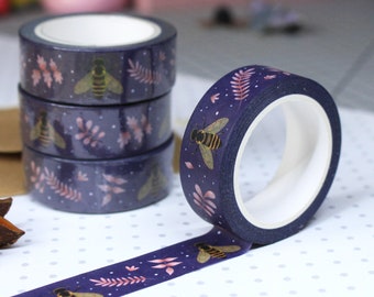 SECONDS | Honey Bee Washi Tape | Art Journal | Bullet Journal | Insect Washi Tape | Bee Stationery | Bee Print | Bee Gift | Bee Lover