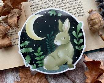 Rabbit Sticker | Vinyl Stickers | Woodland Decal | Rabbit Lover | Witchy Sticker | Witchy Deca | Magical Sticker | Magic Gift | Rabbit Gift