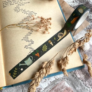 Cinta washi con motivos de huerto / Decoración de diario / Diario de jardinería / Papelería de plantas / Regalo de jardinería / Papelería de jardín / Regalo de naturaleza / Amor por el jardín