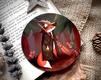 Fox Coaster | Fox Gift | Home Accessories | Witchy Home | Whimsical Home | Fox Lover | House Warming | Woodland Coaster | Witchy Gifts