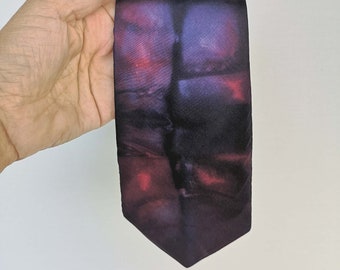 Hand Painted Silk Necktie groomsmen gift. Personalized Silk Tie.  Design by SilkArtidea