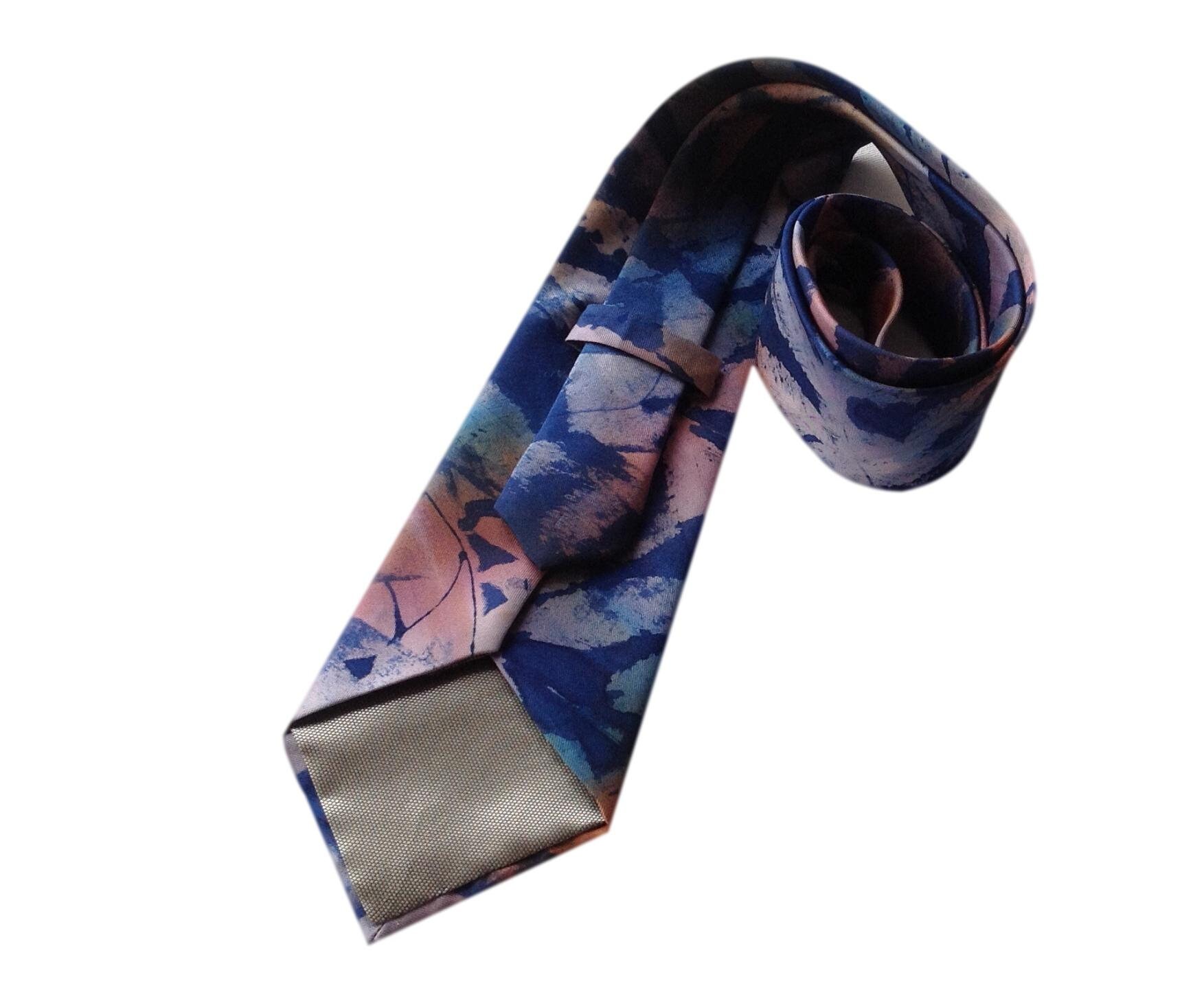 Hand Made Silk Tie for Grooms. Design by Silkartidea - Etsy