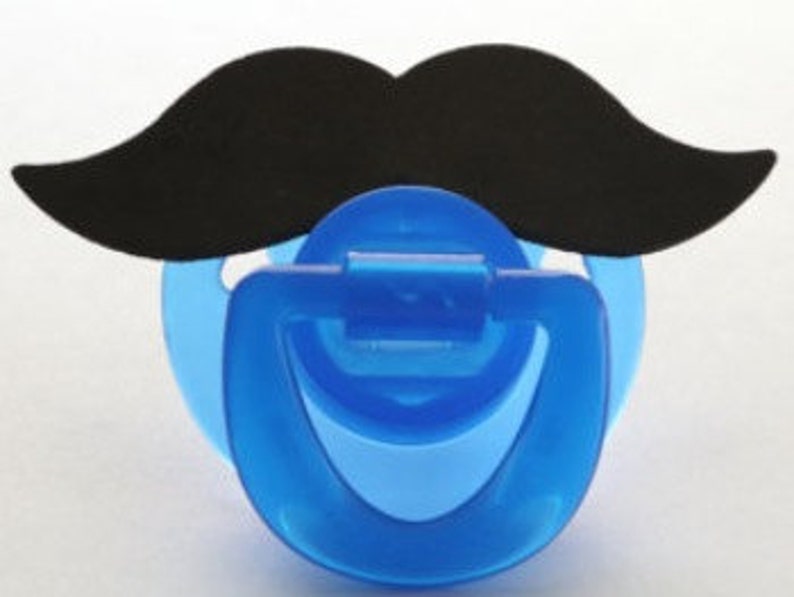 BABY SHOWER gift present funny gag Mustache PACIFIER choose a Etsy