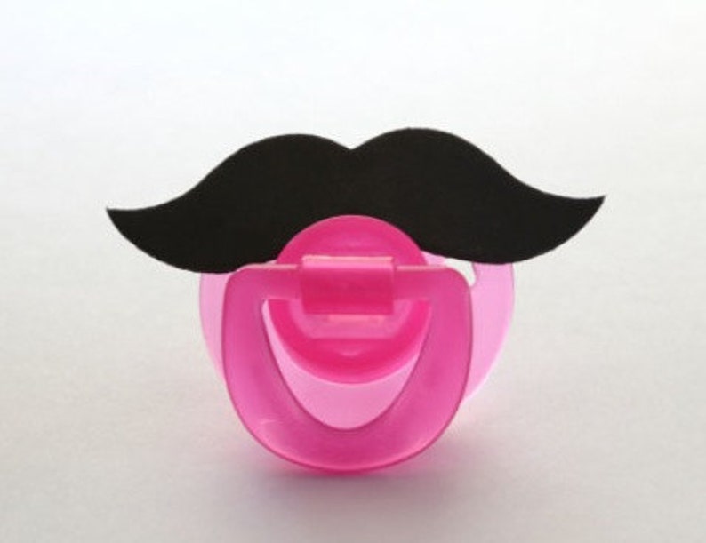 Baby Shower gag gift MUSTACHE PACIFIER pink stache paci Etsy