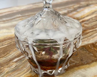 Personalized Sweetening Jar – Hand-Poured Herbal Ritual Jar with Custom Bay Leaf | good luck jar