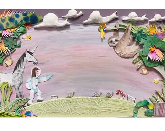 Impresión de paisajes de ensueño de Slow Down World