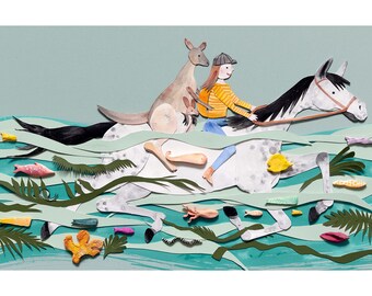 Impresión de natación Slow Down World