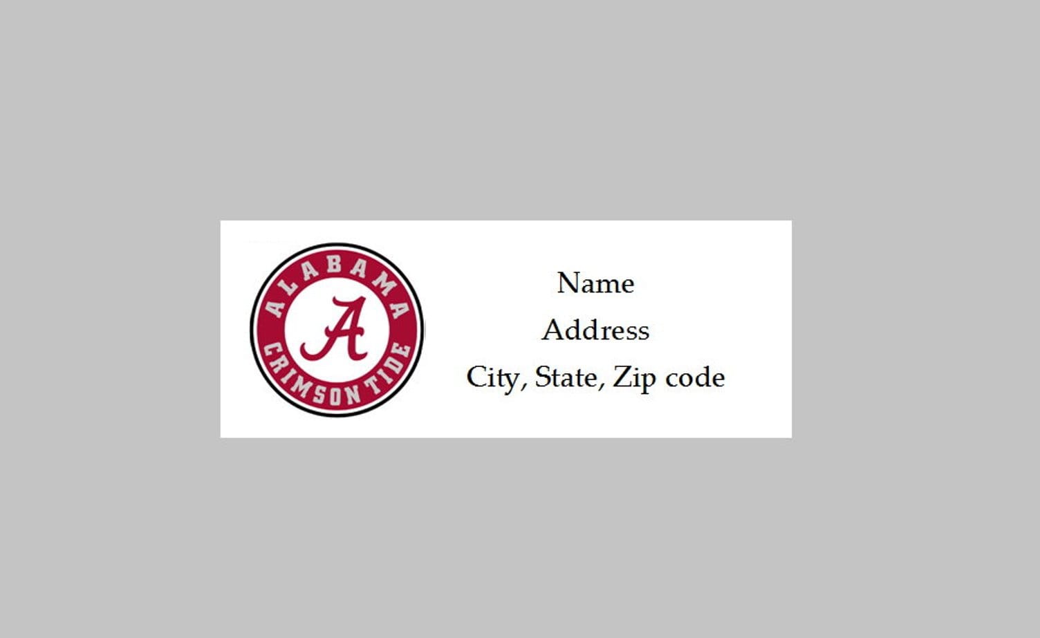 90 Personalized Custom Alabama Crimson Tide Football Address Etsy