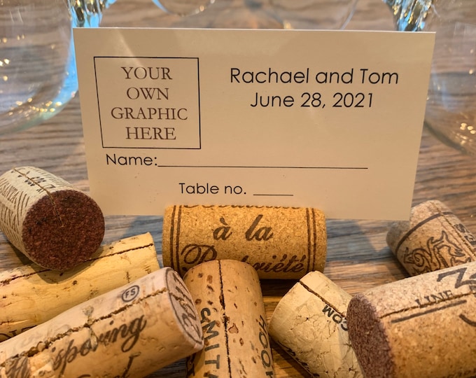 30 Personalized Custom Place Cards / Seating Cards 30 Natural Wine Cork ...