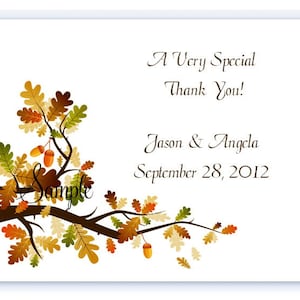 25 Personnalisé Personnalisé Mariage nuptial Automne Automne Feuilles Cartes et Enveloppes