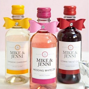 60 Personalized Custom Wine Water Bottle Labels Wedding Party Favors Stickers (Any Occasion, Any Wording)