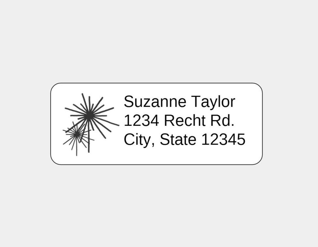 90 Personalized Custom Star Address Labels Stickers Envelope Etsy