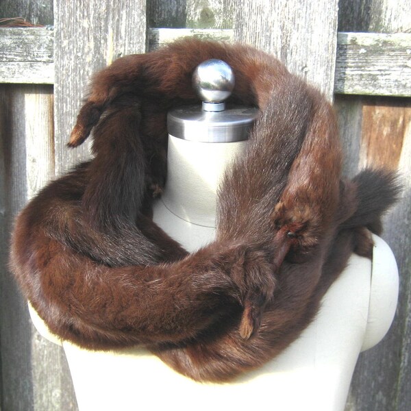 40s brown ermine stole