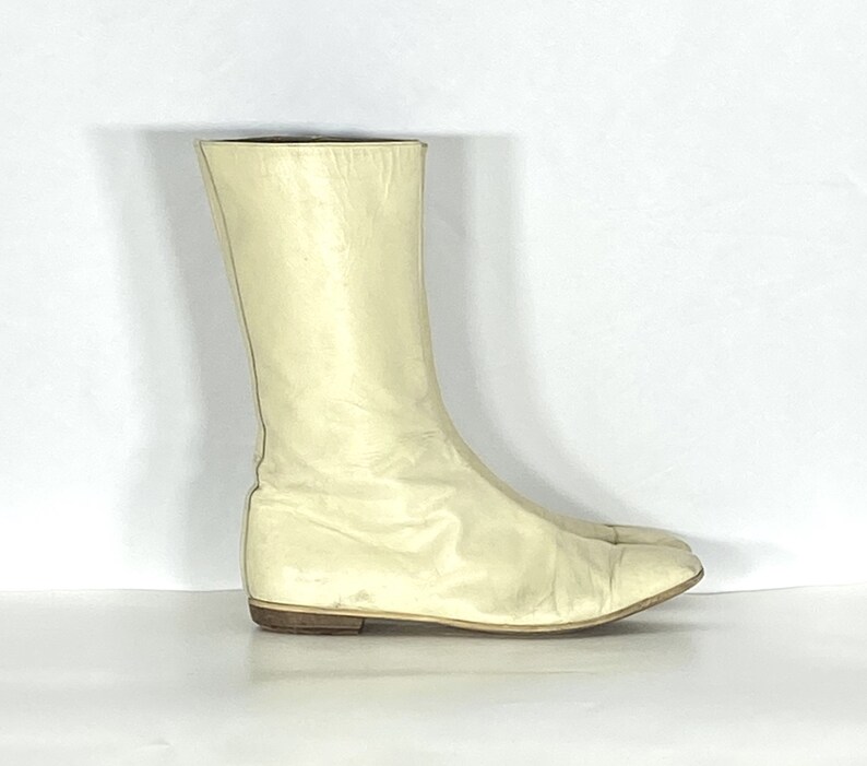 1960s Anello & Davide Bespoke White Mod Leather Boots Size 8 - Etsy UK