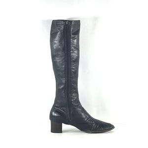1970s Leather Boots: Vintage black dress boots, Size 8.5 N image 3