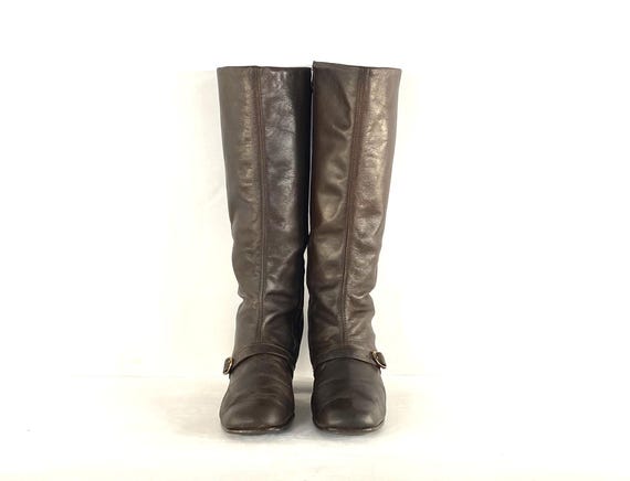 1960s Vintage Brown Leather Boots - Mod Boots wit… - image 4