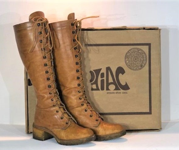 1970s Zodiac Campus lace up boots - size 6 narrow