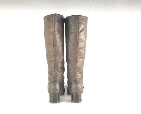 1960s Vintage Brown Leather Boots - Mod Boots wit… - image 6