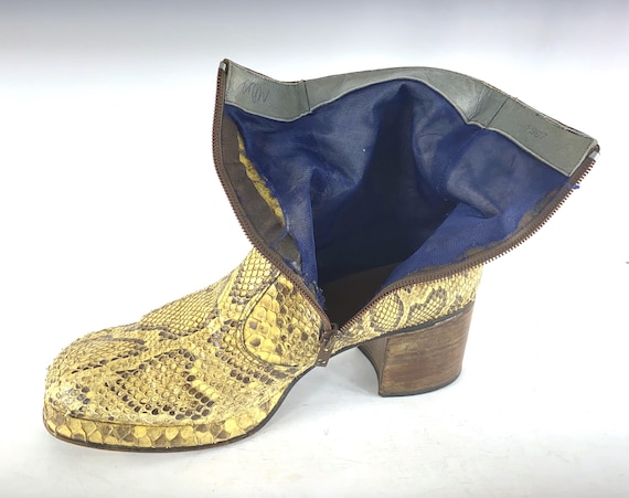 1960s Antonia Fluxa Python Platform Boots - Size … - image 9