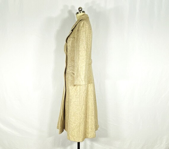 1970s beige wool overcoat - medium to large - 197… - image 5