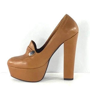 Vintage 1970s Leather Platforms