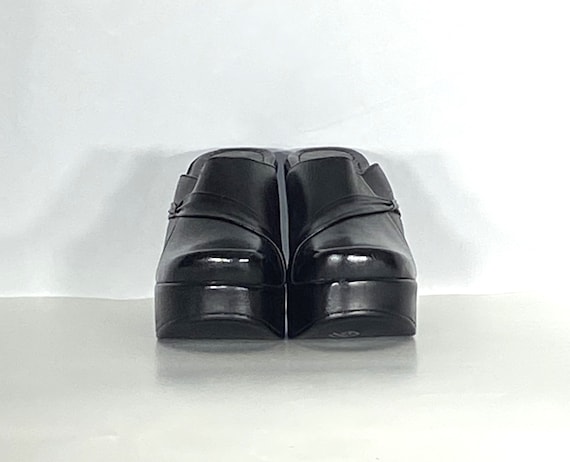 1990s black platform mules - size 6 - vegan- 1990… - image 3