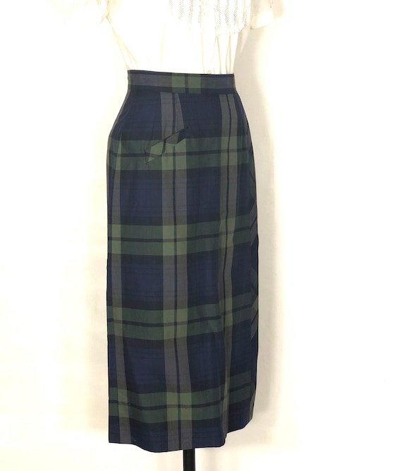 Cool blue plaid skirt cheap