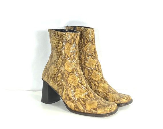 1990s faux python boots - size 8 - 1990s python a… - image 1