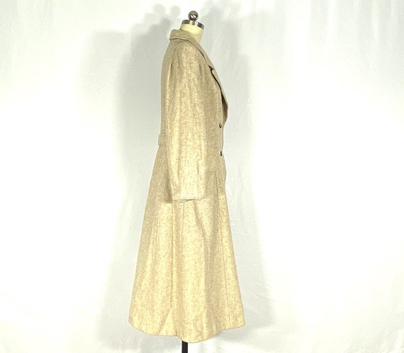1970s beige wool overcoat - medium to large - 197… - image 7