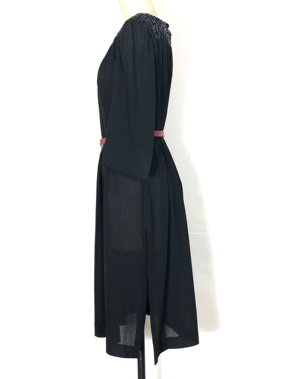 1960s sheer black beaded dress - large - 1960s sh… - image 6
